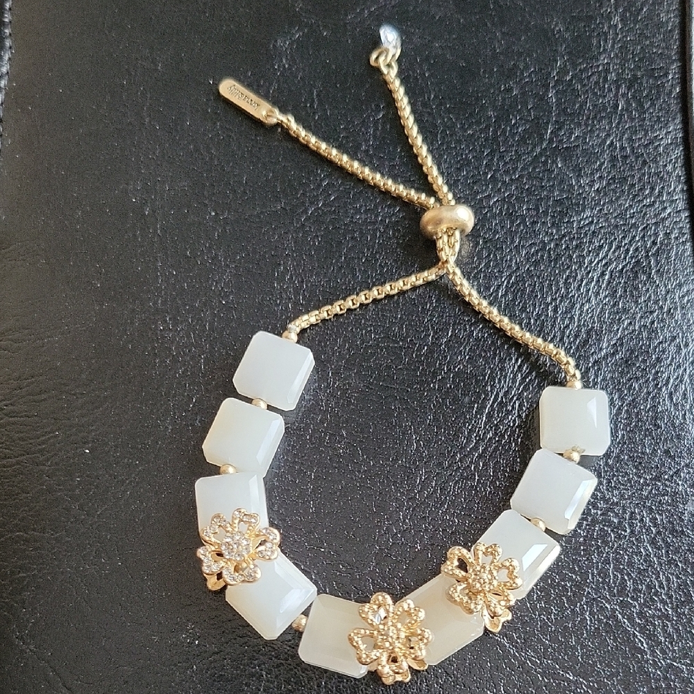 Gold and Cream Bracelet